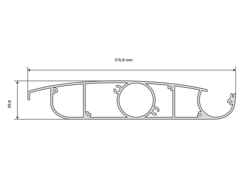 Lame de pergola de 38,9 mm d'épaisseur