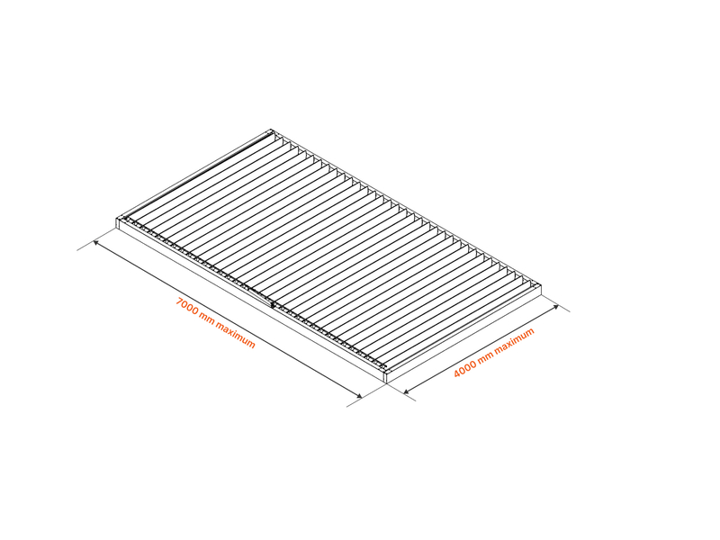 Dimensions max de la pergola sans poteaux