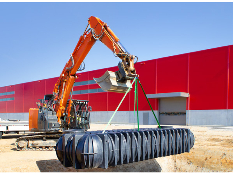 Cuve de stockage d'eau de pluie EXTRA PLATE à enterrer PLATINE XL de 15000L avec maxi dôme DN160 et accessoires, Objem nádrže: 15 000 l, dôme - GR Graf: Maxi dôme, Průměr připojení: DN 160, 2 image