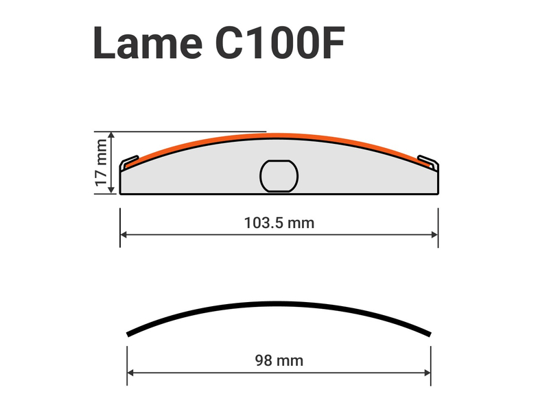 Embout de barre finale beige de BSO C100F (la paire)