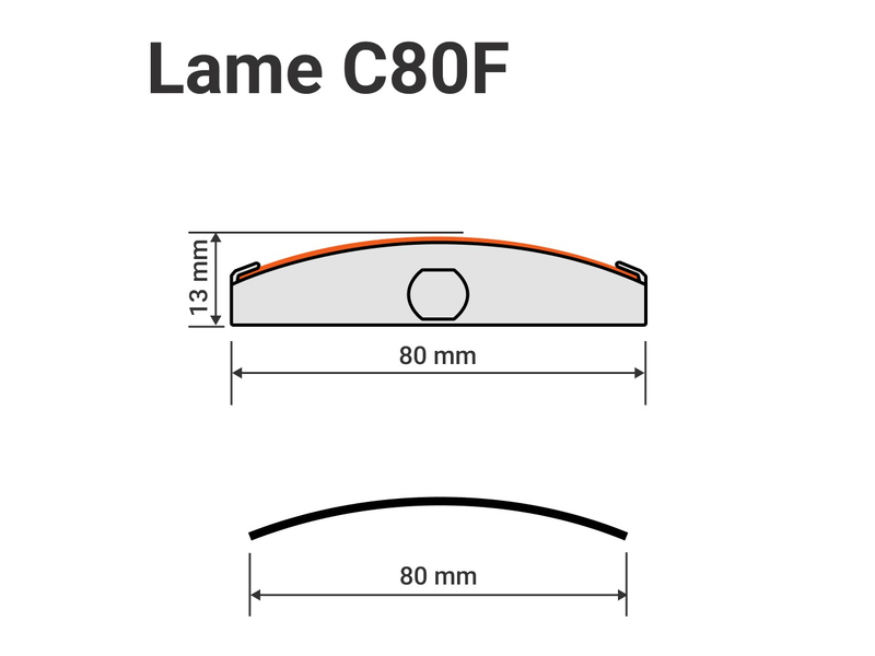 Embout de barre finale beige de BSO C80F (la paire) 2