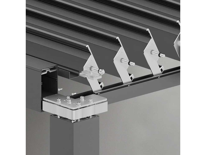 détail lame et coin de pergola
