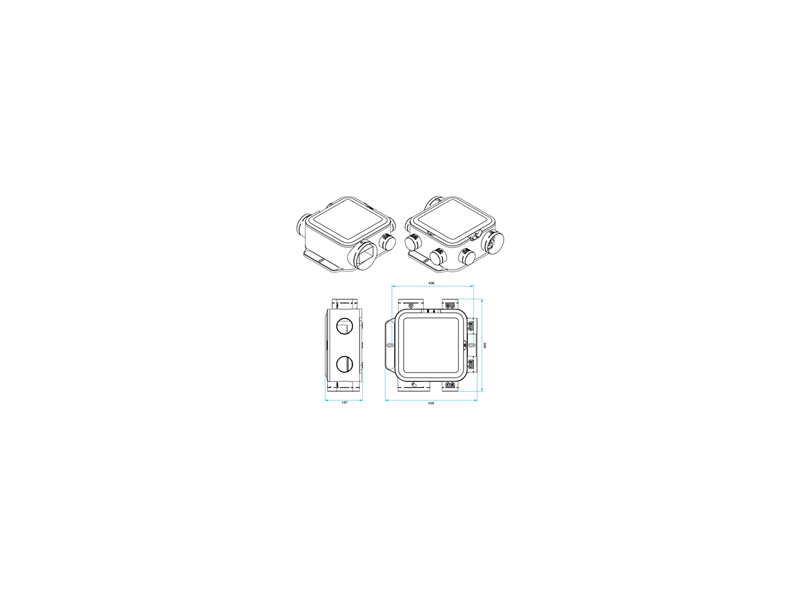 Dimensions vmc Easyhome autoreglable  compact