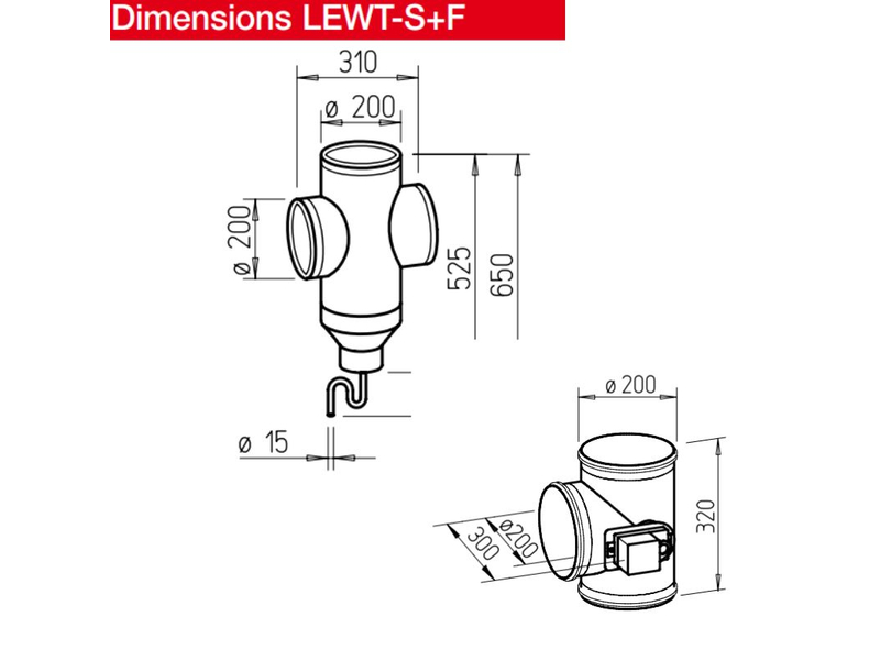 Régulation et raccords
LEWT-S+F (dimensions)
