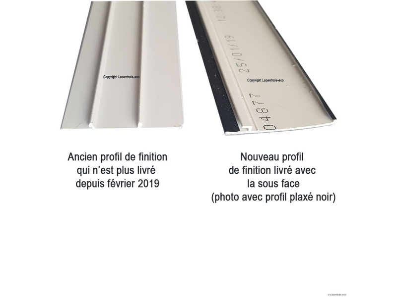 Sous-face PVC 185 pour TITAN B,C,D,E plaxée - Bubendorff, Kleur: 117 - GRIS ANTHRACITE - (RAL 7016)