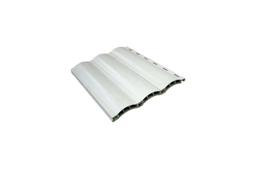 P413 PVC-lameller med genombrutet (set om 7) - Bubendorff, Färg: 105 - GRIS CLAIR - (RAL 7035)