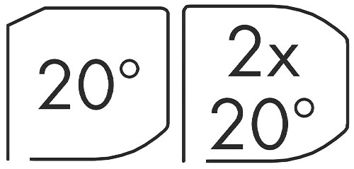 Caissons 20° et 2x20°