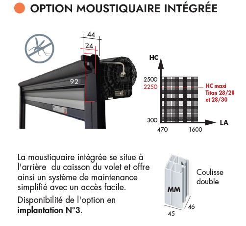 Opção de mosquiteiro integrado