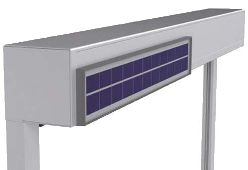 Kabinet med PV-panel til udendørs vikling
