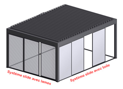 schuifmodule op pergola
