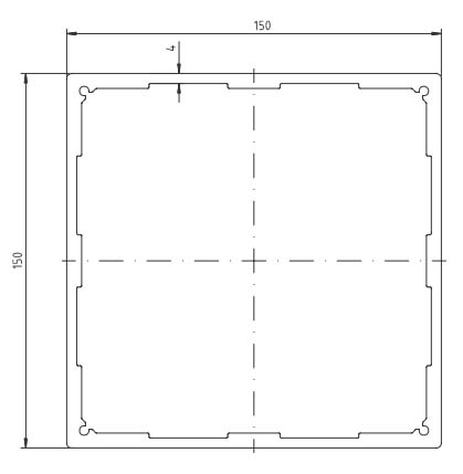 Coupe de poteau 150 x 150