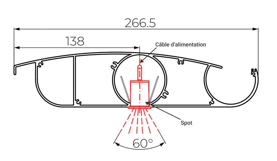 spot pergola kit lame avec cadre