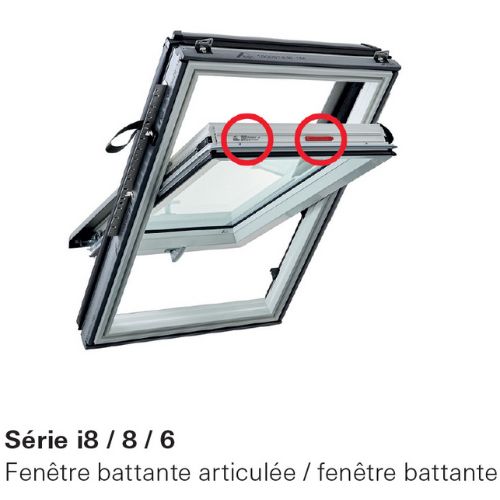 Location of the ROTO hinged hinged window nameplate