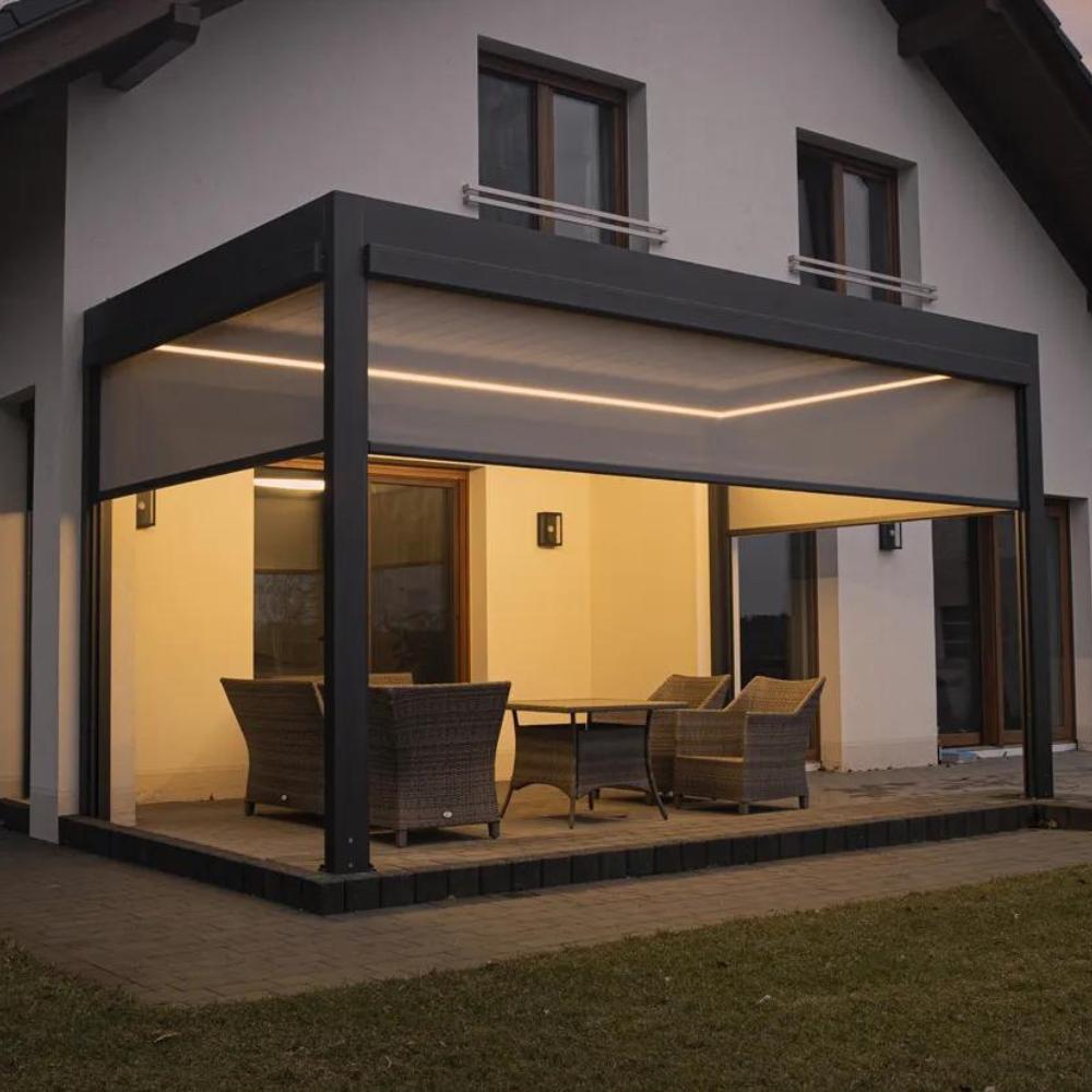 pergola équipée d'une option de LED