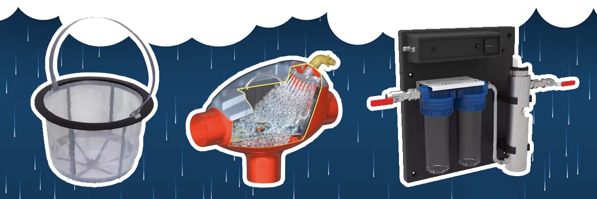 Package complet cuve gestionnaire intégré et filtre eau de pluie
