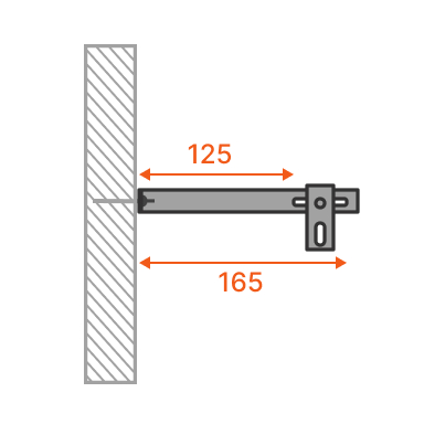 Modulární upevňovací kabel (125–165 mm)